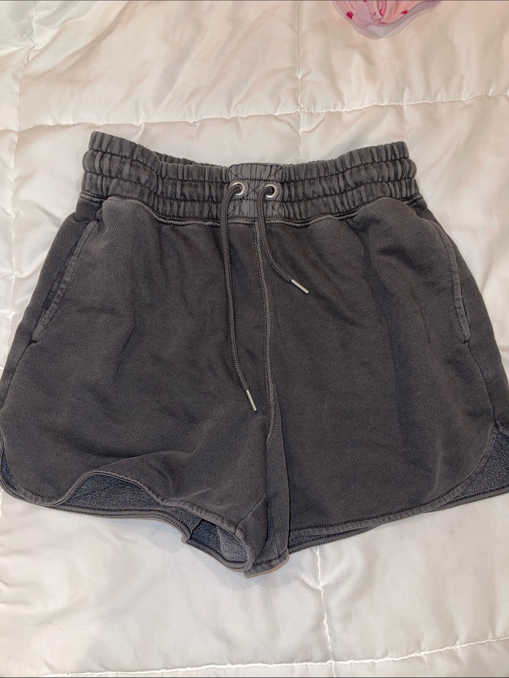 aerie Charcoal Gray Drawstring Athletic Shorts